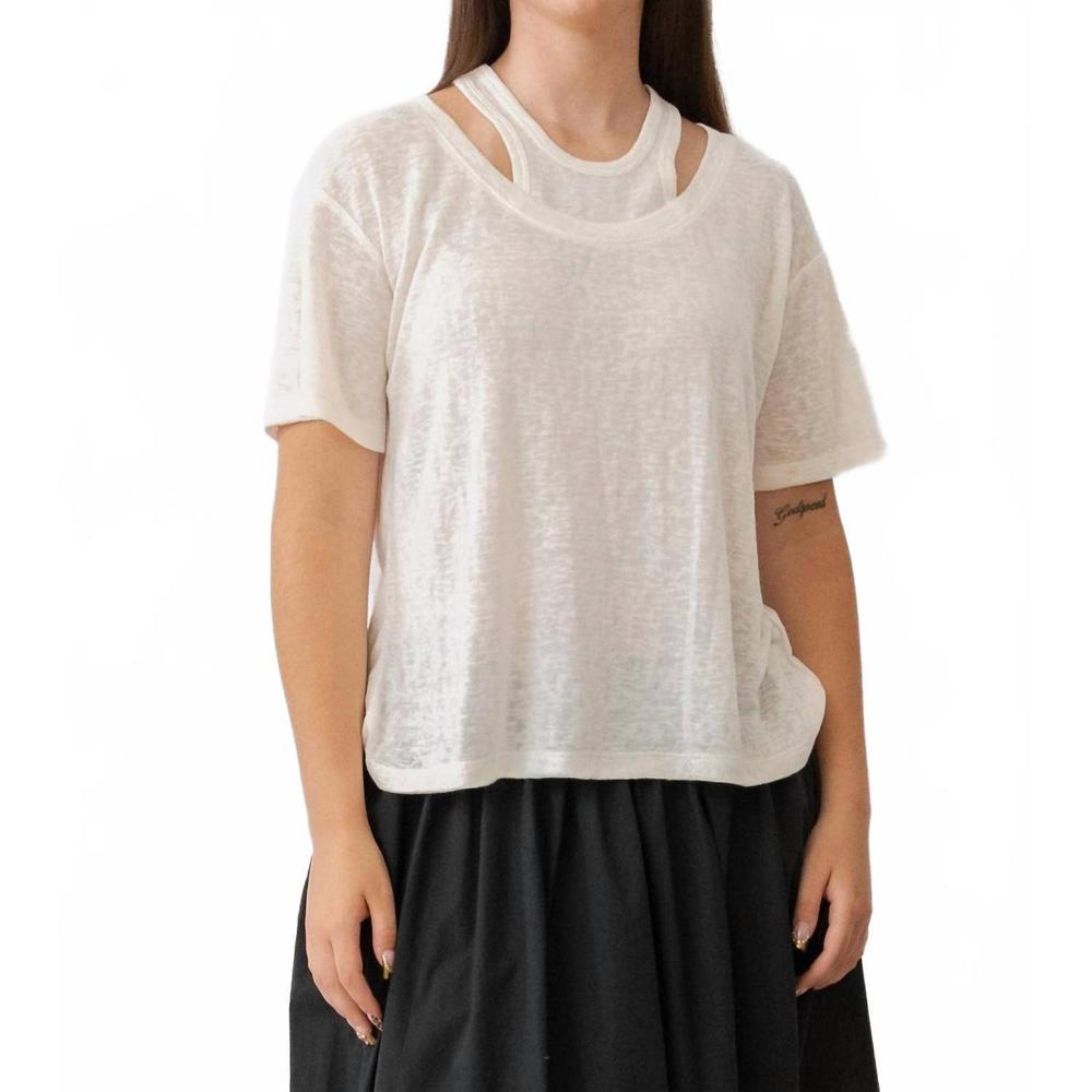 NEW LNA walker tee in ivory